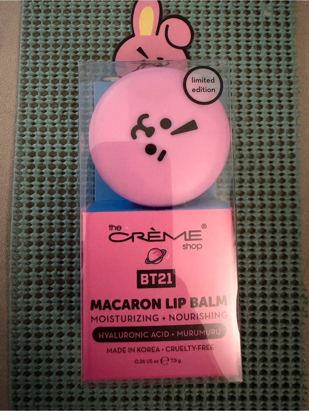 BT21 crème shop Pink Macaron Lip Balm - limited edition